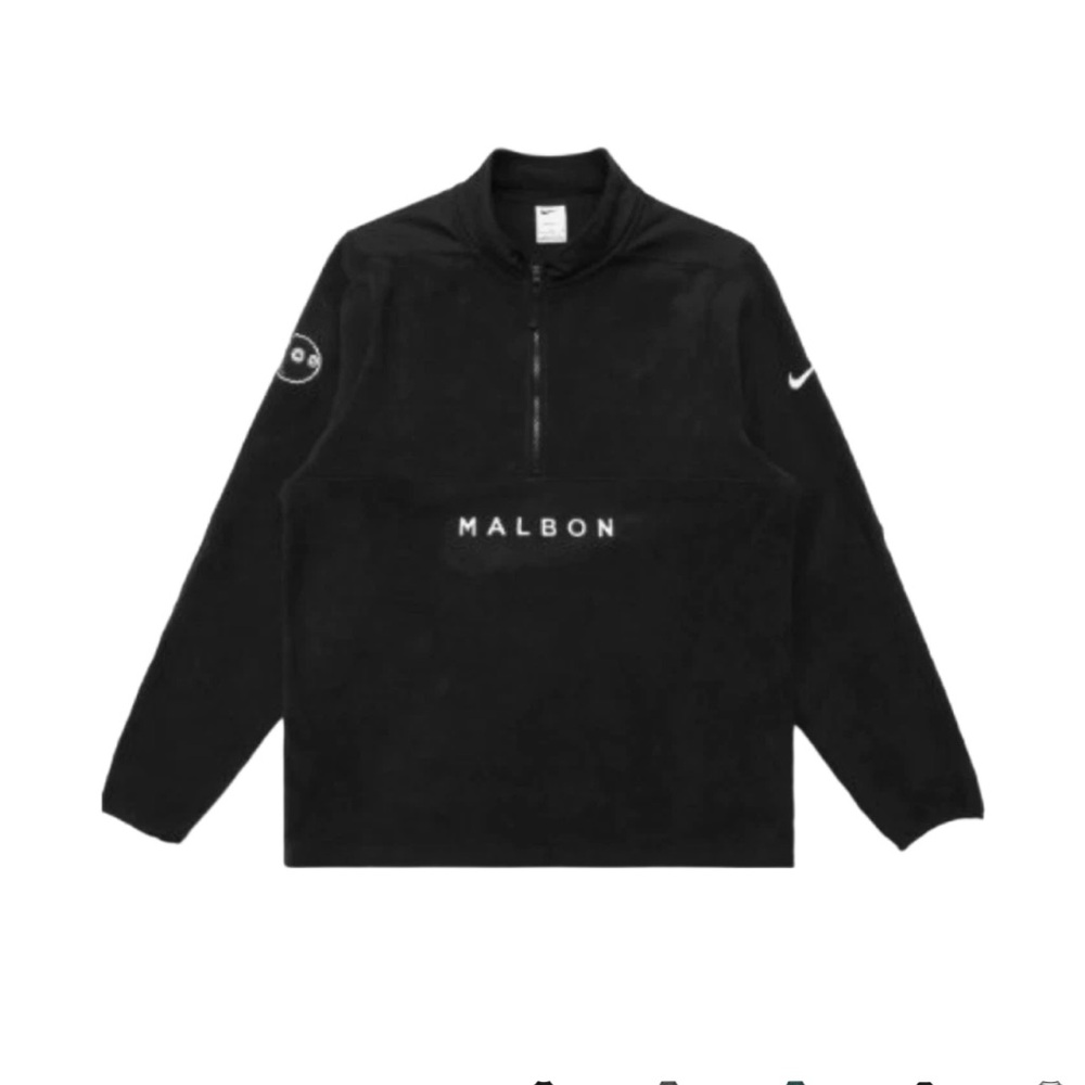 Malbon Nike Black Therma-Fit Victory Half Zip Black Medium